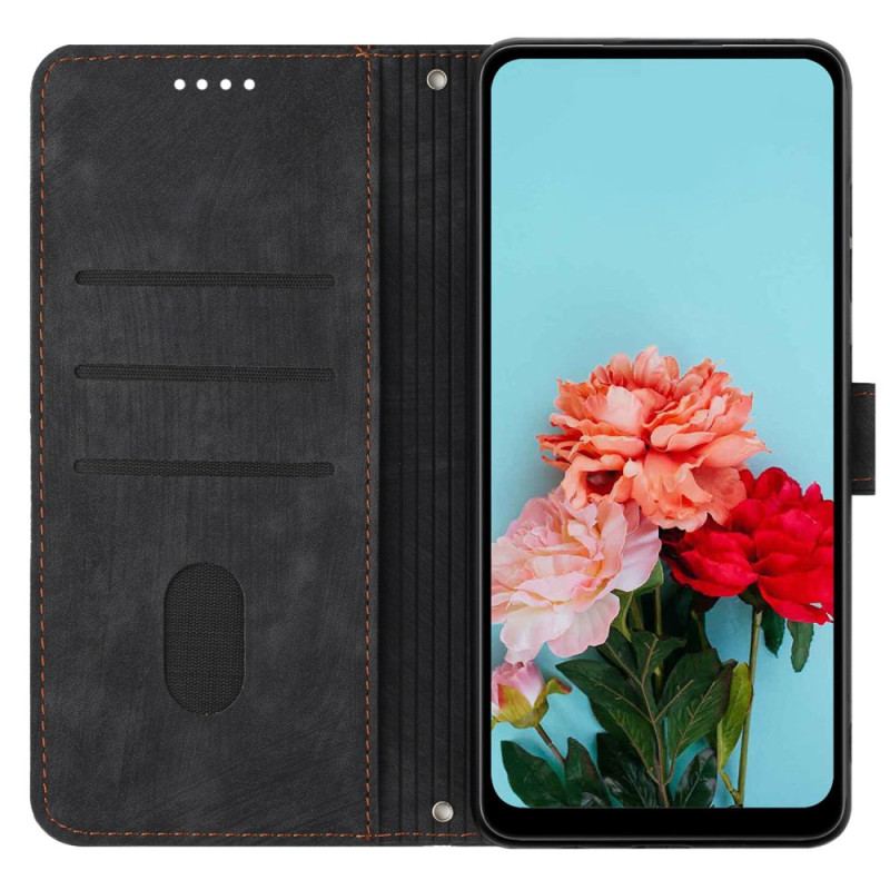 Housse Oppo Reno 11 5G Design Lignes avec Lanière