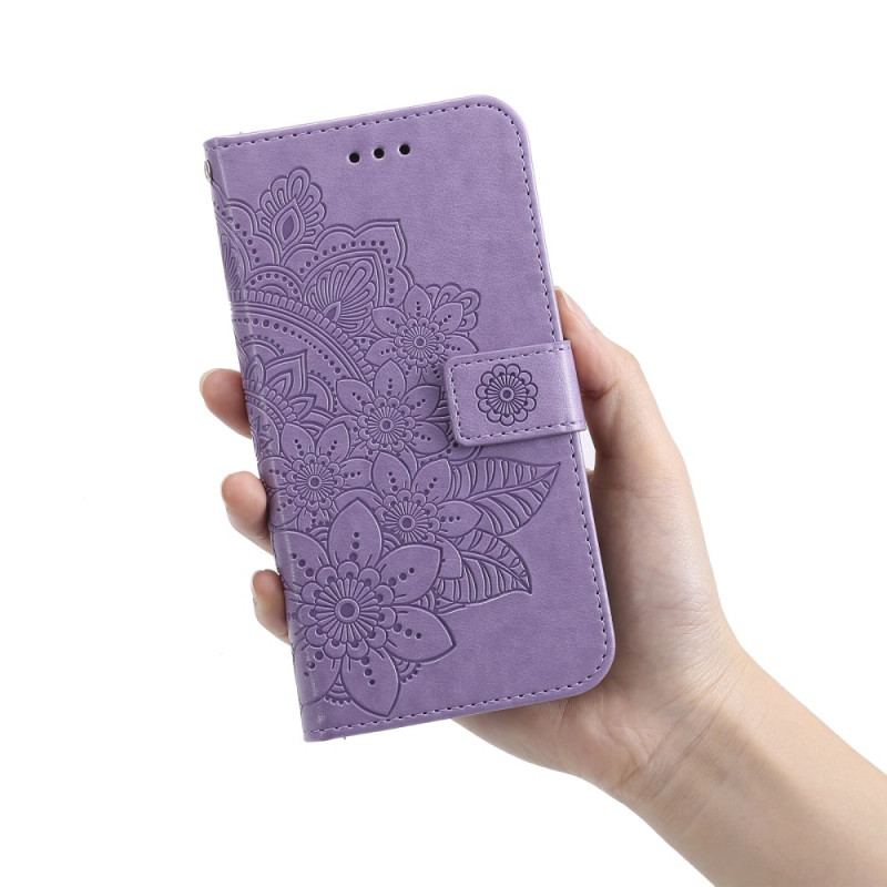 Housse Oppo Reno 11 5G Motif Floral à Lanière