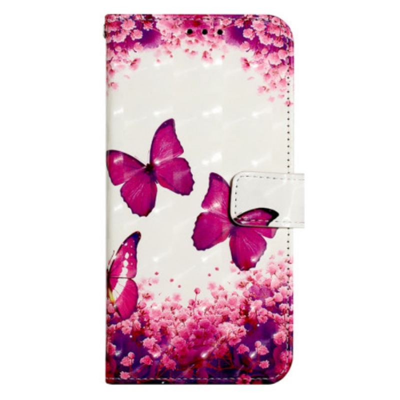 Housse Oppo Reno 11 5G Papillons Roses