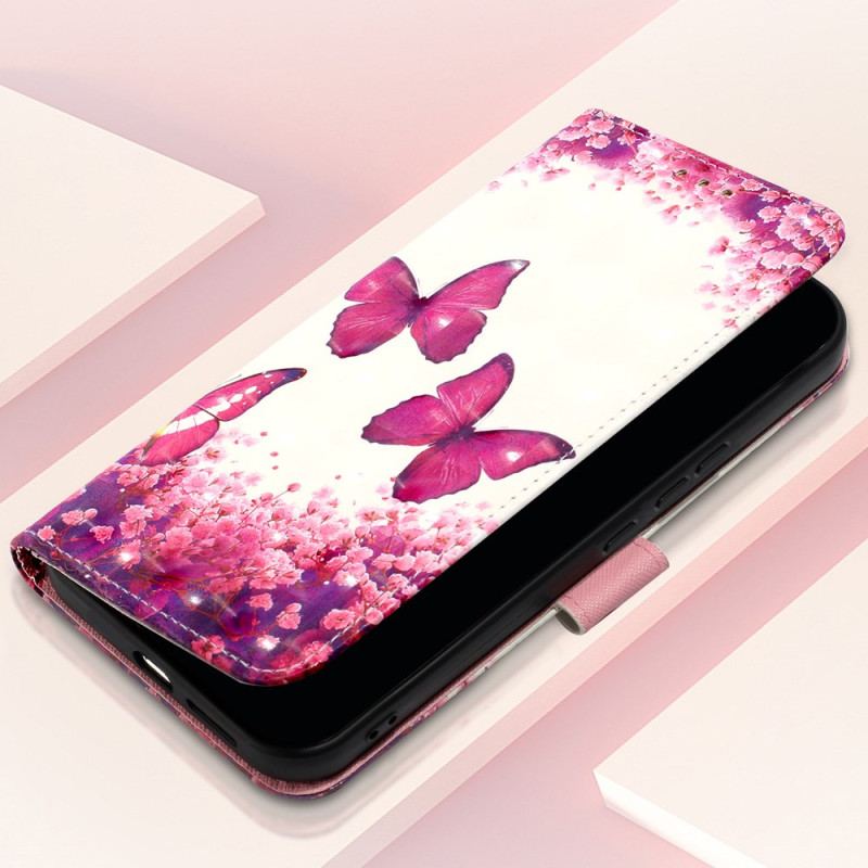 Housse Oppo Reno 11 5G Papillons Roses