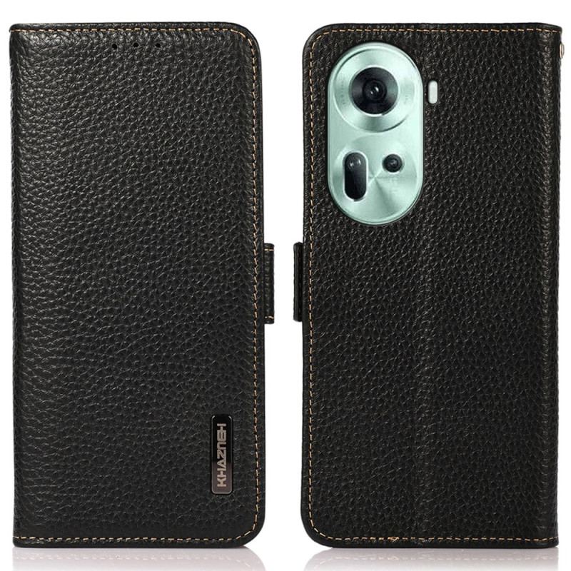 Housse Oppo Reno 11 5G Portefeuille Cuir avec Blocage RFID KHAZNEH