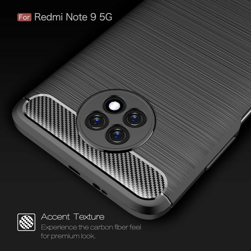 Coque Xiaomi Redmi Note 9 5G / Note 9T 5G Fibre Carbone Brossée