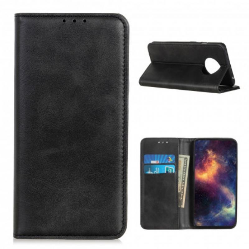 Flip Cover Xiaomi Redmi Note 9 5G / Note 9T 5G Cuir Fendu Élégance