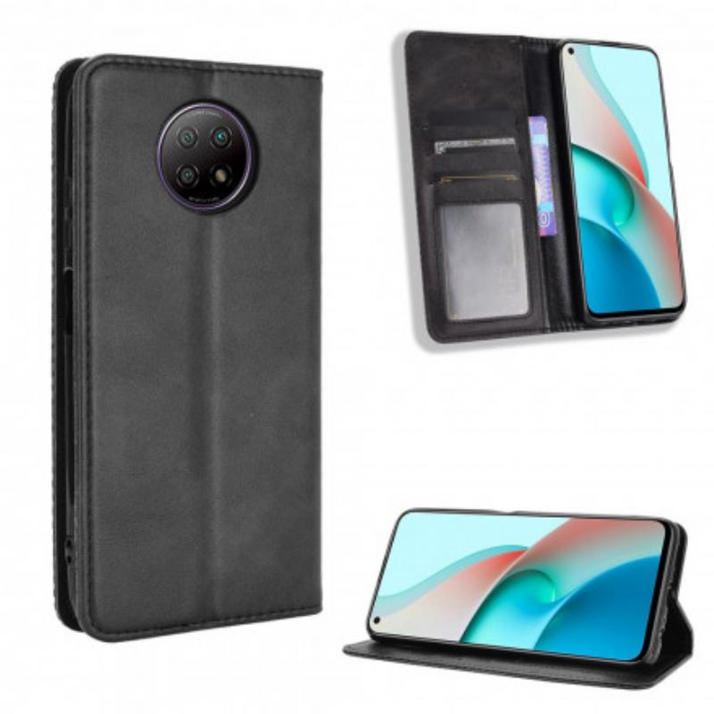 Flip Cover Xiaomi Redmi Note 9 5G / Redmi Note 9T 5G Effet Cuir Stylisé