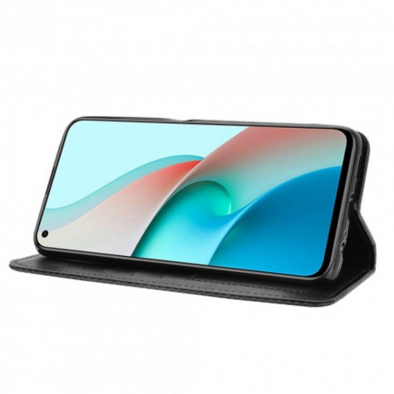 Flip Cover Xiaomi Redmi Note 9 5G / Redmi Note 9T 5G Effet Cuir Stylisé