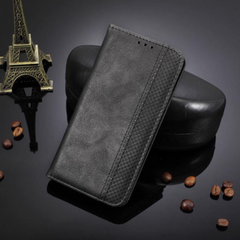 Flip Cover Xiaomi Redmi Note 9 5G / Redmi Note 9T 5G Effet Cuir Stylisé