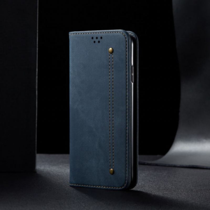 Flip Cover Xiaomi Redmi Note 9 5G  / Redmi Note 9T 5G Tissu Jeans