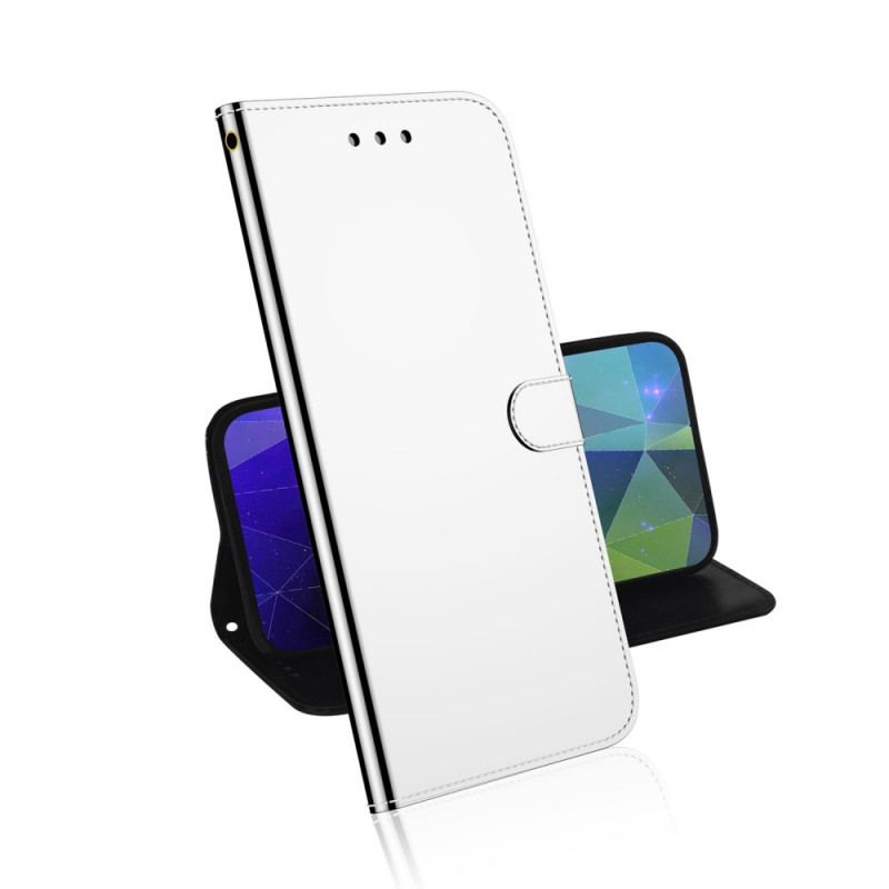 Housse Moto G200 5G Simili Cuir Couverture Miroir