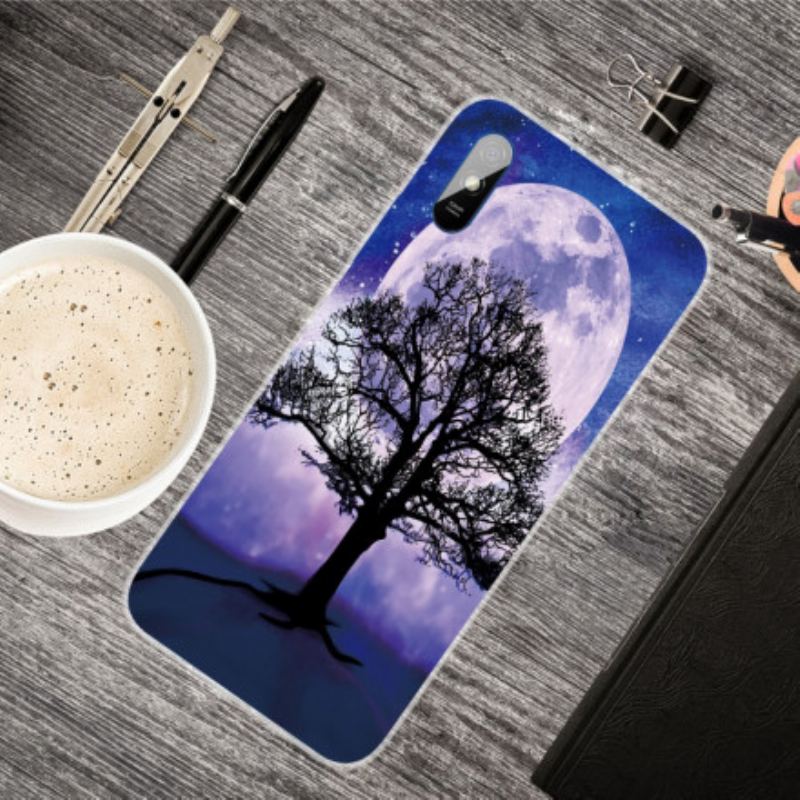 Coque Xiaomi Redmi 9A Arbre et Lune