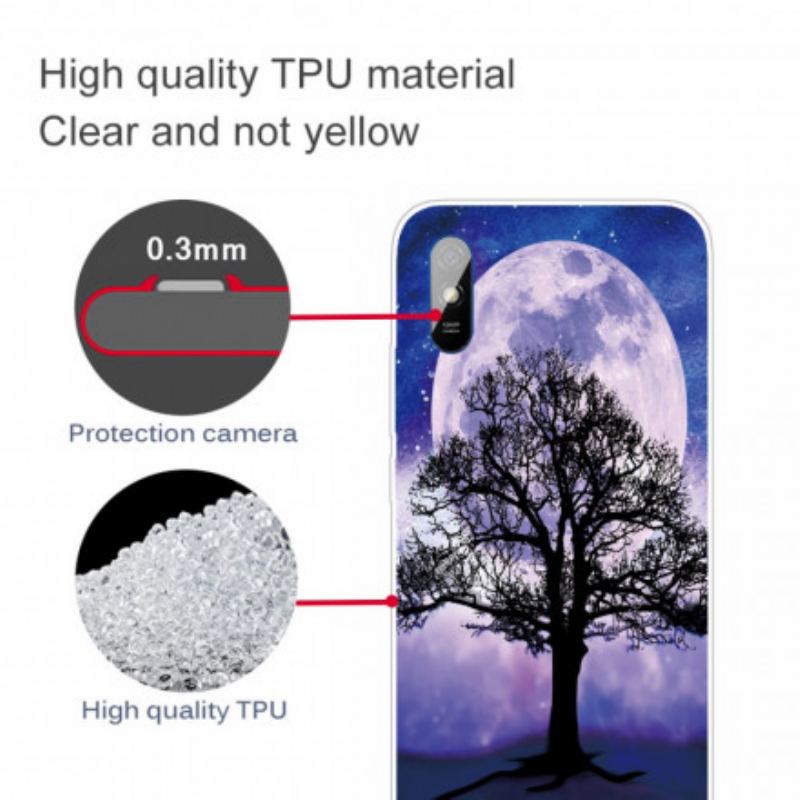 Coque Xiaomi Redmi 9A Arbre et Lune