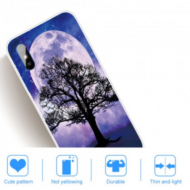 Coque Xiaomi Redmi 9A Arbre et Lune