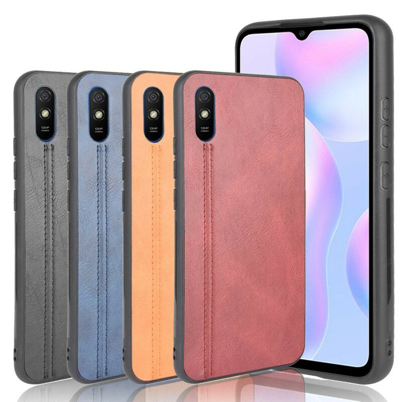 Coque Xiaomi Redmi 9A Effet Cuir Couture