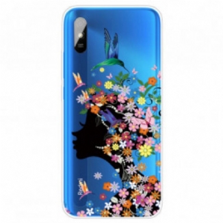 Coque Xiaomi Redmi 9A Jolie Tête Fleurie