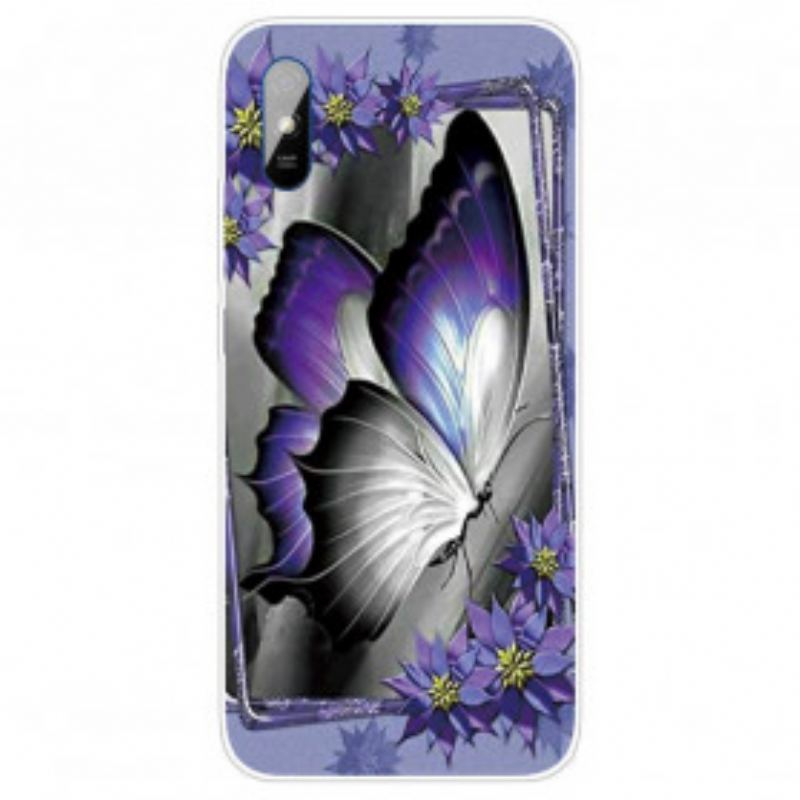 Coque Xiaomi Redmi 9A Papillon Royal