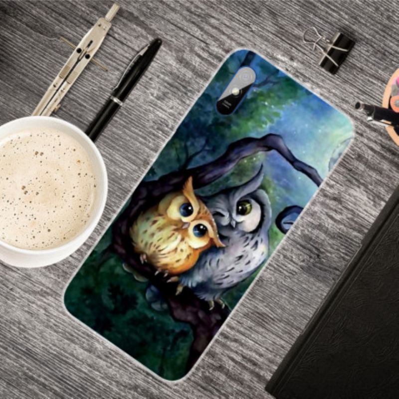 Coque Xiaomi Redmi 9A Peinture Hiboux