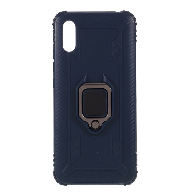 Coque Xiaomi Redmi 9A Ring Style Fibre Carbone