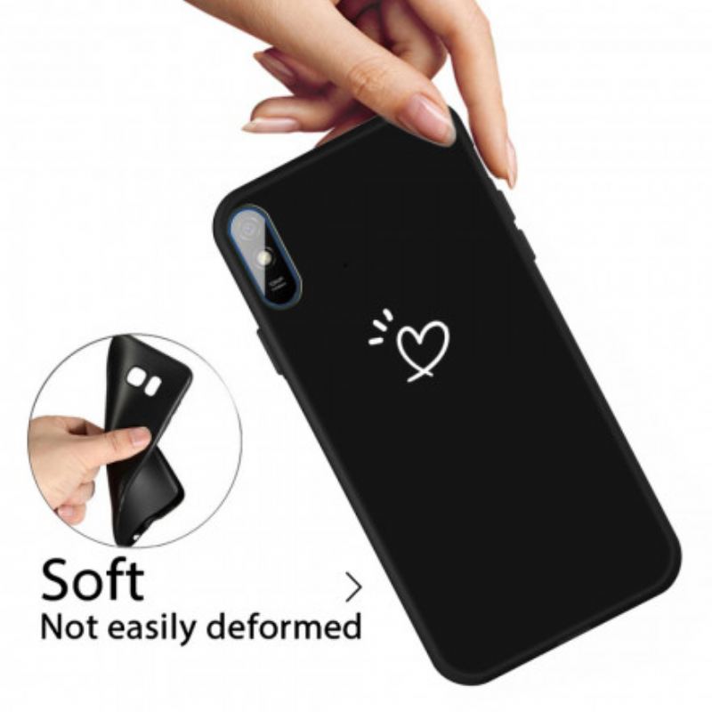 Coque Xiaomi Redmi 9A Silicone Coeur Battant