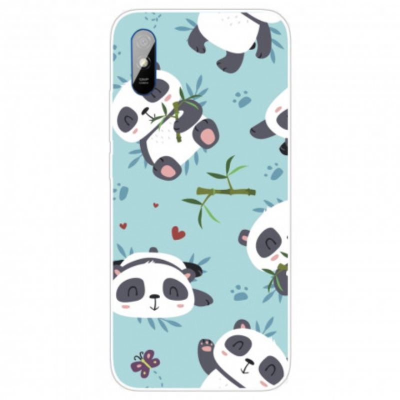 Coque Xiaomi Redmi 9A Tas de Pandas