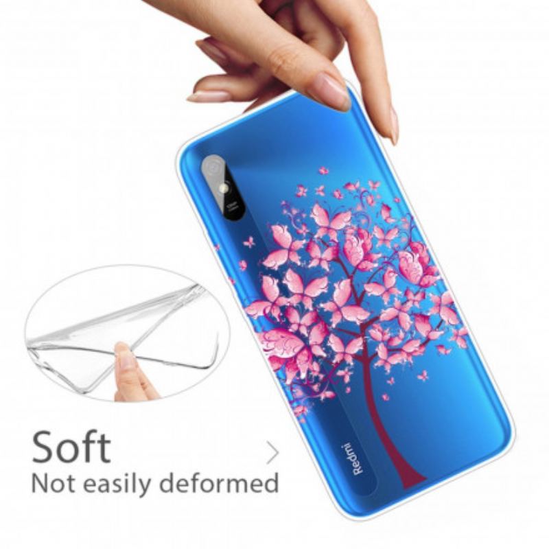 Coque Xiaomi Redmi 9A Top Arbre Rose