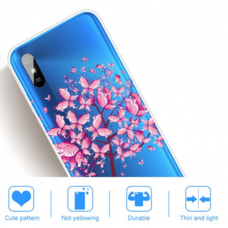 Coque Xiaomi Redmi 9A Top Arbre Rose