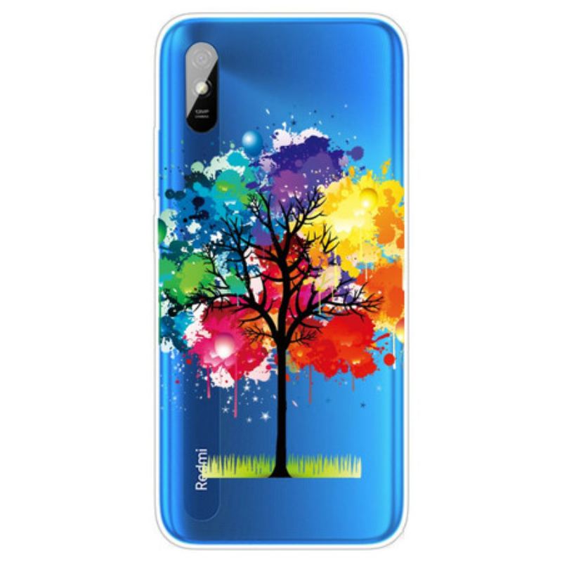 Coque Xiaomi Redmi 9A Transparente Arbre Aquarelle