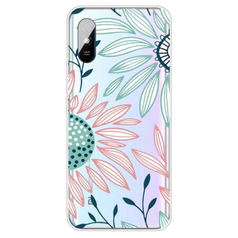 Coque Xiaomi Redmi 9A Transparente Une Fleur