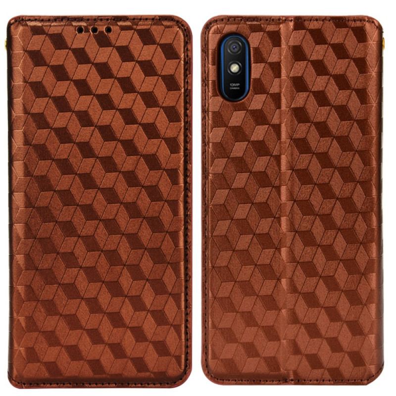 Flip Cover Xiaomi Redmi 9A Effet Cuir Diamant