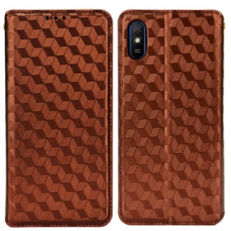 Flip Cover Xiaomi Redmi 9A Effet Cuir Diamant