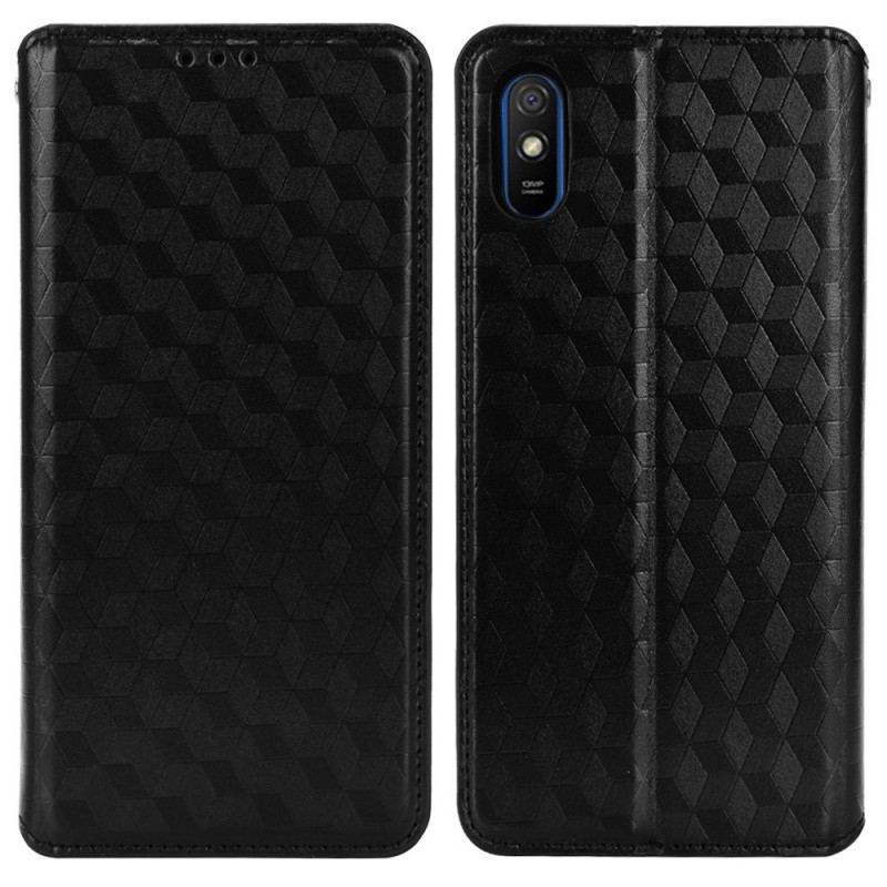 Flip Cover Xiaomi Redmi 9A Effet Cuir Diamant