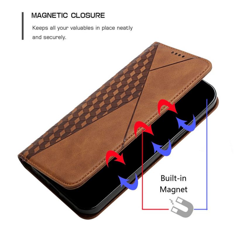 Flip Cover Xiaomi Redmi 9A Effet Cuir Géo