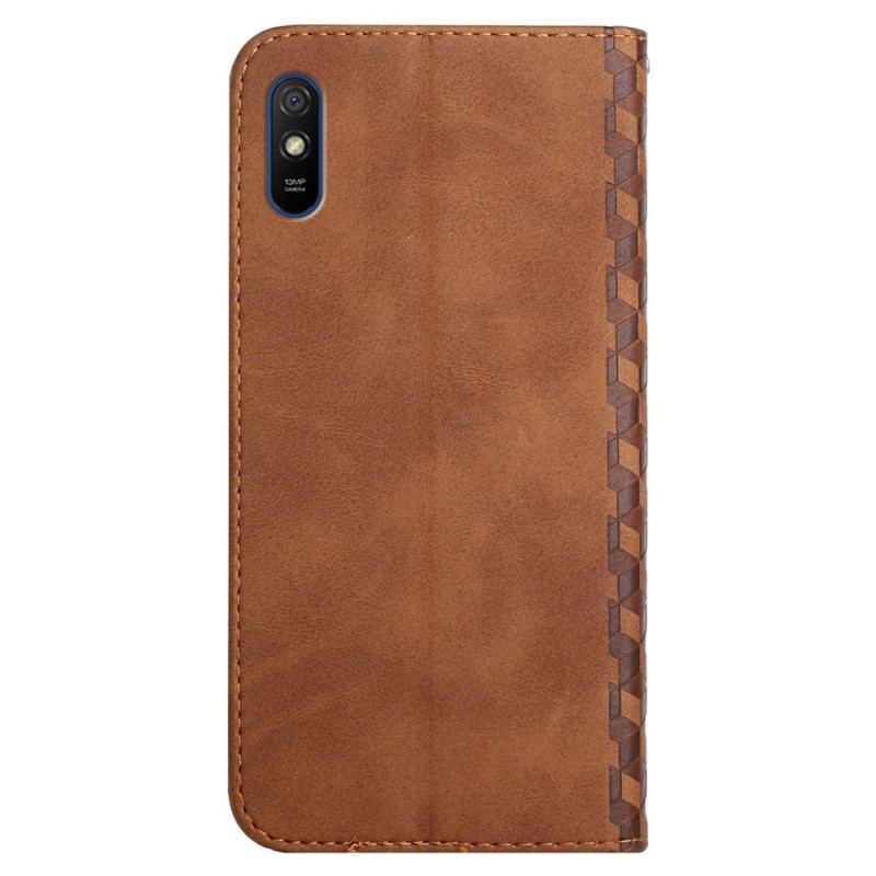 Flip Cover Xiaomi Redmi 9A Effet Cuir Géo