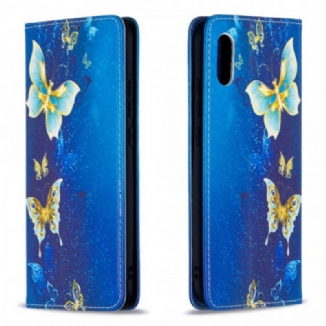 Flip Cover Xiaomi Redmi 9A Papillons Bleus