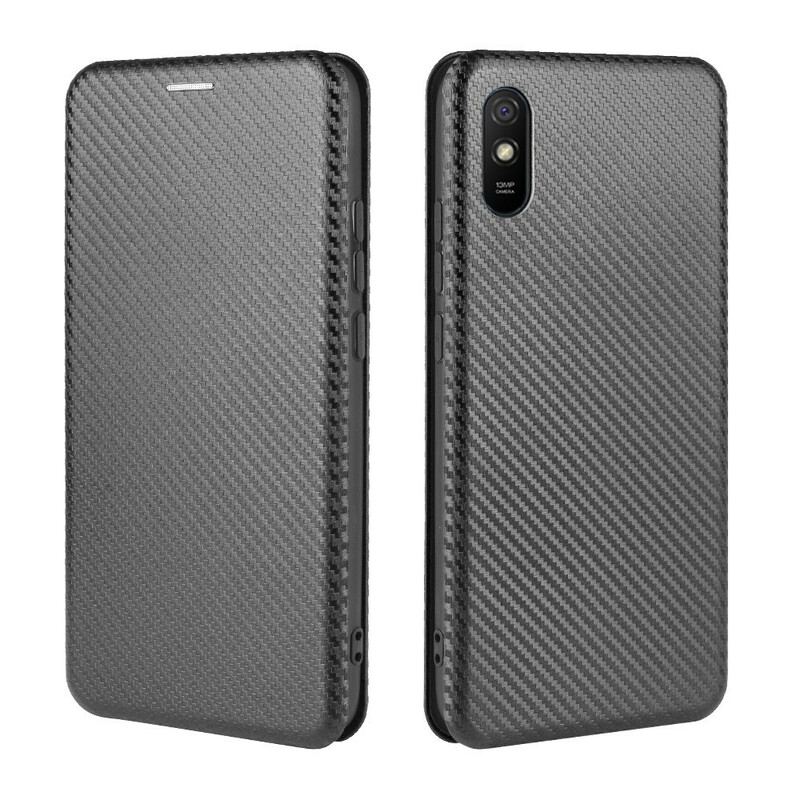 Flip Cover Xiaomi Redmi 9A Silicone Carbone Coloré