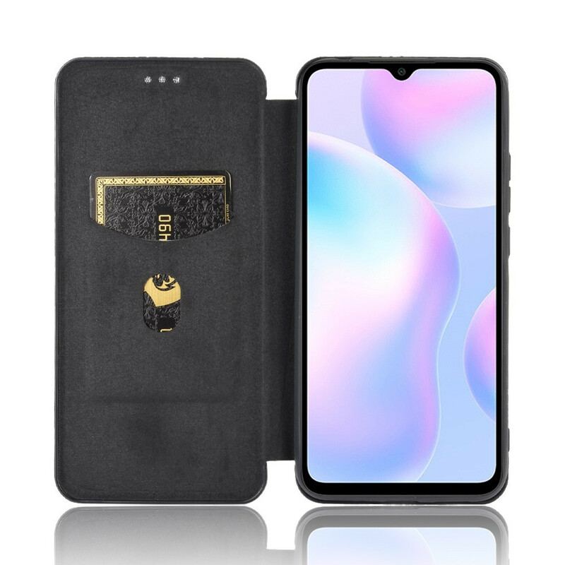 Flip Cover Xiaomi Redmi 9A Silicone Carbone Coloré