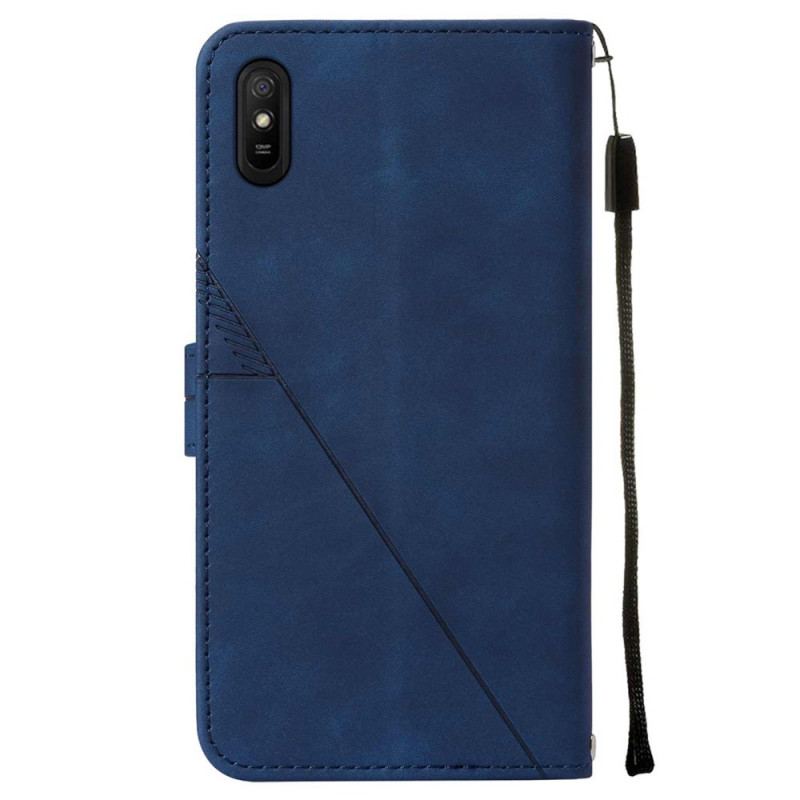 Housse Xiaomi Redmi 9A Effet Cuir Pyramide