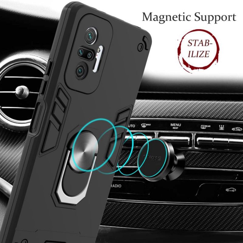 Coque Xiaomi Redmi Note 10 Pro Détachable Anneau-Support Métallisée