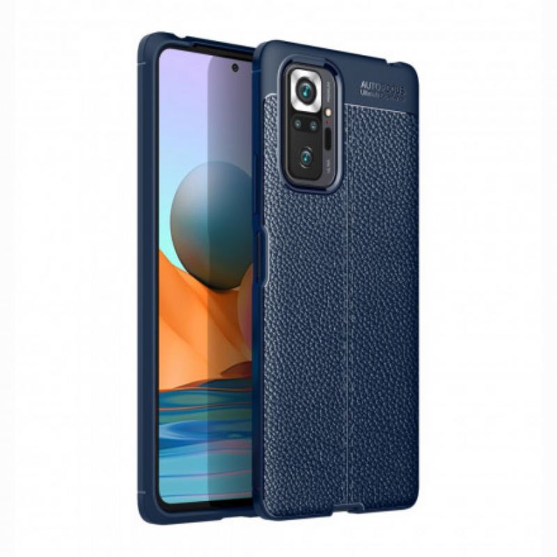 Coque Xiaomi Redmi Note 10 Pro Effet Cuir Litchi Double line