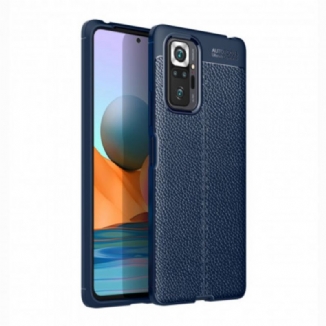 Coque Xiaomi Redmi Note 10 Pro Effet Cuir Litchi Double line