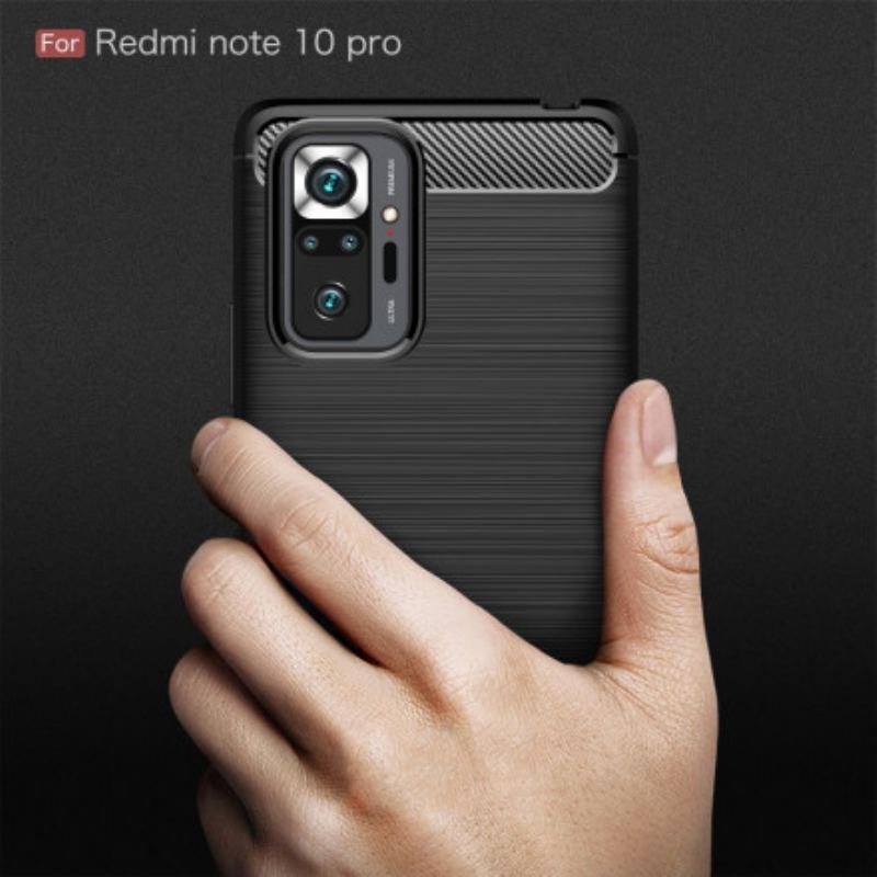 Coque Xiaomi Redmi Note 10 Pro Fibre Carbone Brossée