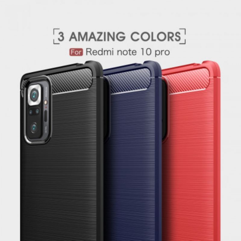 Coque Xiaomi Redmi Note 10 Pro Fibre Carbone Brossée