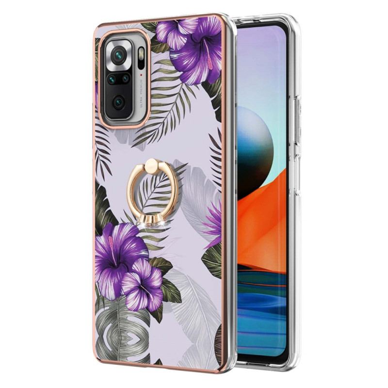 Coque Xiaomi Redmi Note 10 Pro Fleurs Anneau-Support