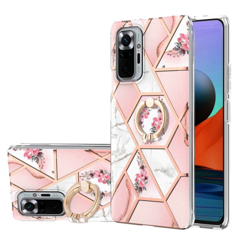 Coque Xiaomi Redmi Note 10 Pro Fleurs Anneau-Support