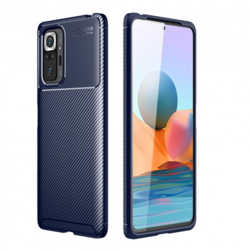 Coque Xiaomi Redmi Note 10 Pro Flexible Texture Fibre Carbone