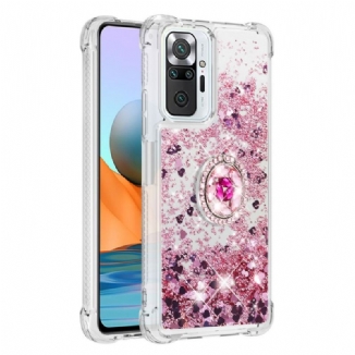 Coque Xiaomi Redmi Note 10 Pro Paillettes avec Anneau-Support