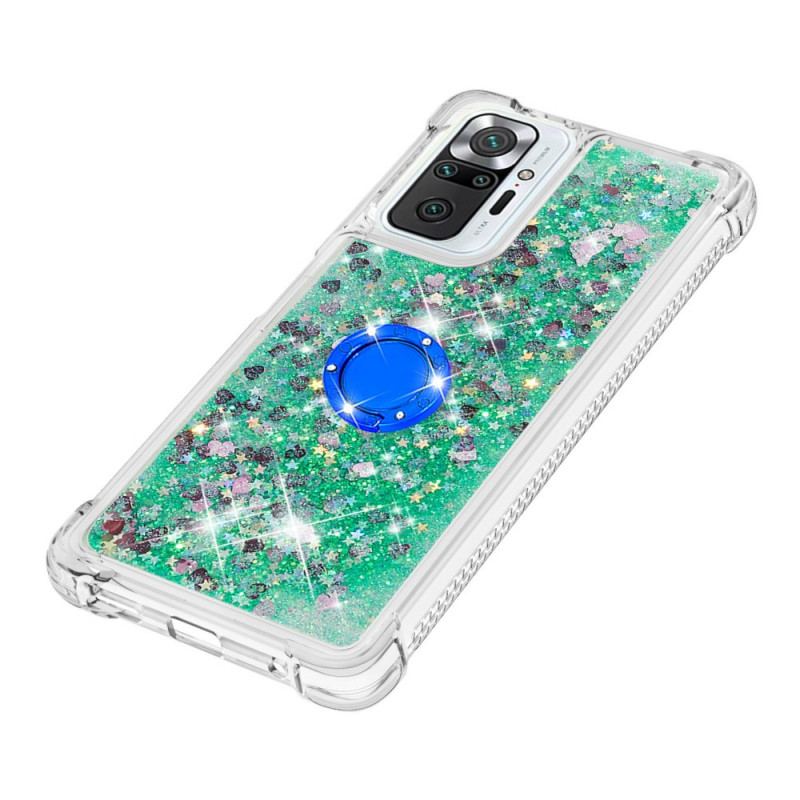 Coque Xiaomi Redmi Note 10 Pro Paillettes avec Anneau-Support