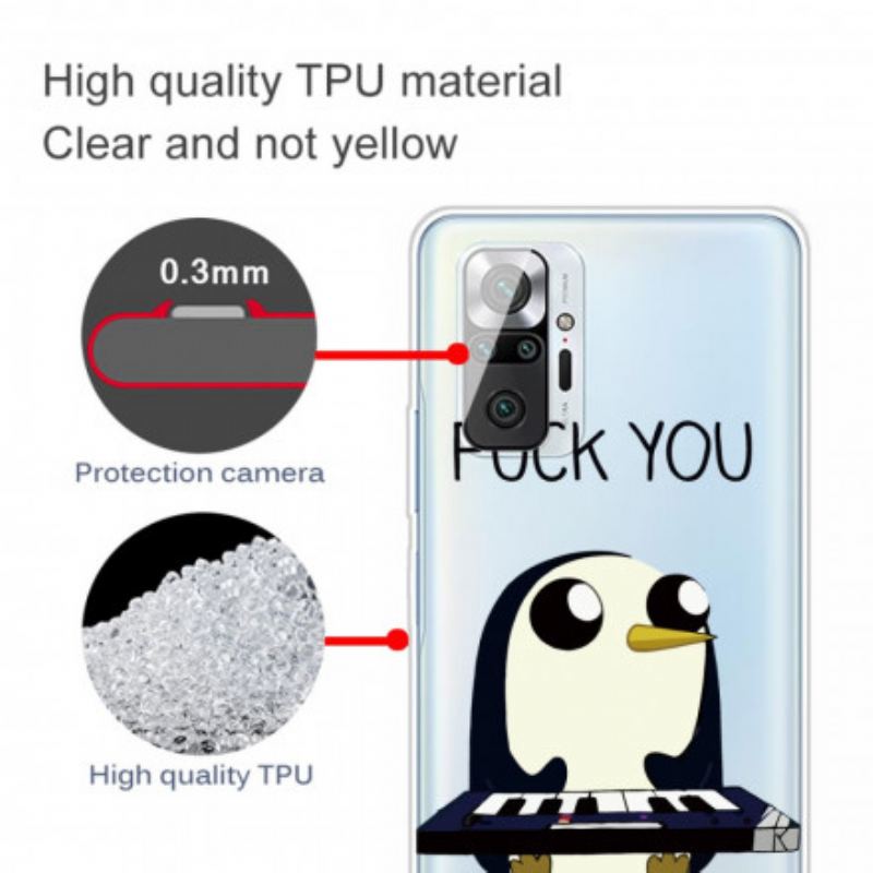 Coque Xiaomi Redmi Note 10 Pro Pingouin Fuck You