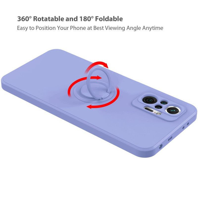 Coque Xiaomi Redmi Note 10 Pro Silicone Liquide Anneau et Lanière