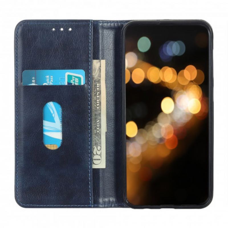 Flip Cover Xiaomi Redmi Note 10 Pro Cuir Fendu Litchi