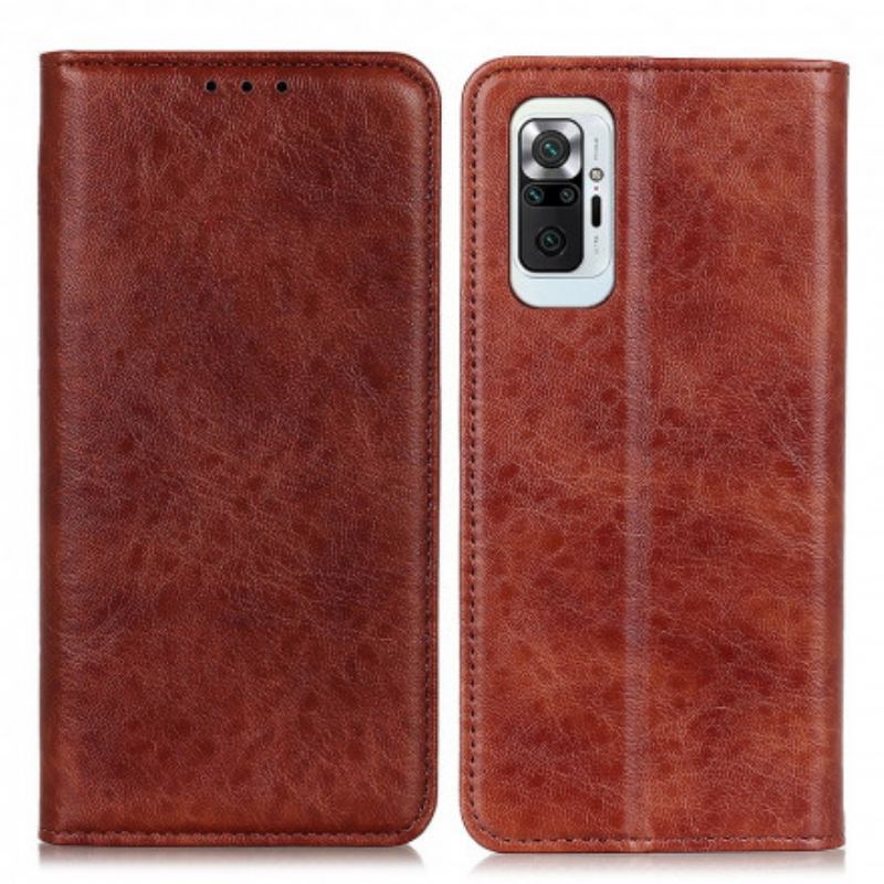 Flip Cover Xiaomi Redmi Note 10 Pro Cuir Fendu Texturé