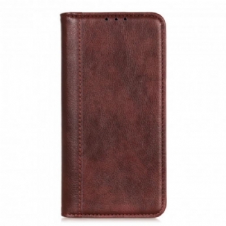 Flip Cover Xiaomi Redmi Note 10 Pro Cuir Litchi Fendu